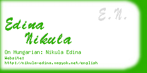 edina nikula business card